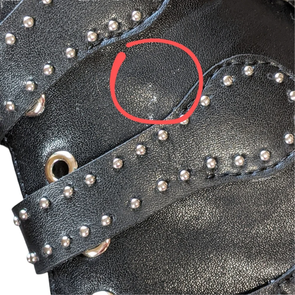 Studded Black Ankle Boots - Picture 9 of 12